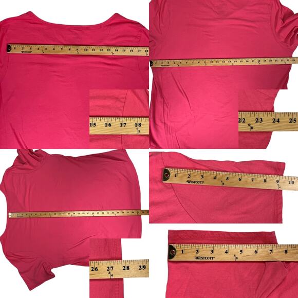 Just My Size Short Sleeve V-Neck Tee Shirt in Salmon Size 3X (22-24W) - Picture 12 of 12